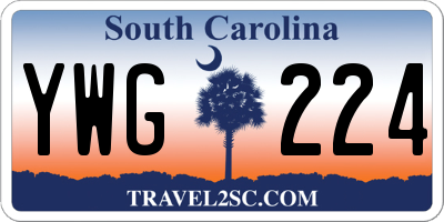 SC license plate YWG224
