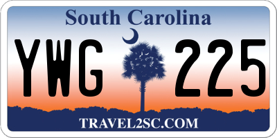 SC license plate YWG225
