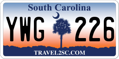 SC license plate YWG226