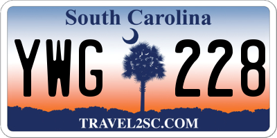 SC license plate YWG228