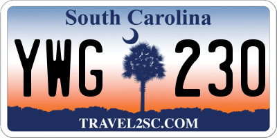 SC license plate YWG230
