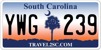 SC license plate YWG239
