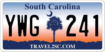 SC license plate YWG241