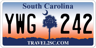SC license plate YWG242