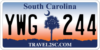 SC license plate YWG244