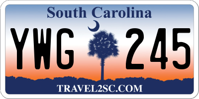 SC license plate YWG245