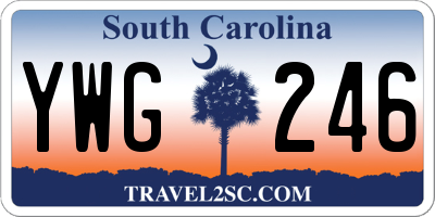 SC license plate YWG246