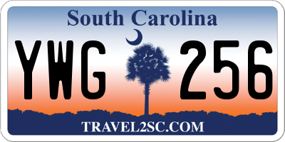SC license plate YWG256