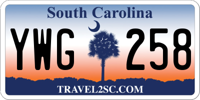 SC license plate YWG258