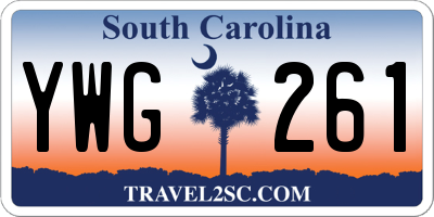SC license plate YWG261
