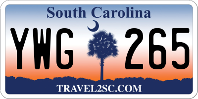 SC license plate YWG265