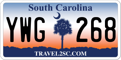 SC license plate YWG268