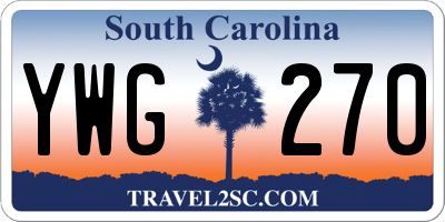 SC license plate YWG270