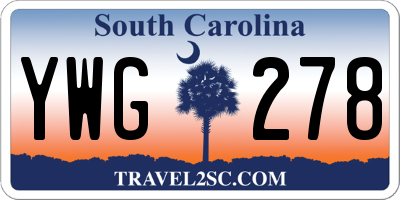 SC license plate YWG278