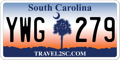 SC license plate YWG279
