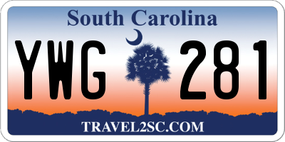 SC license plate YWG281