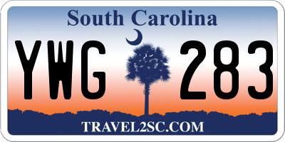 SC license plate YWG283