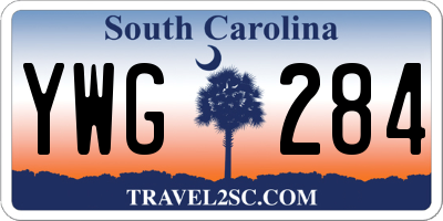 SC license plate YWG284