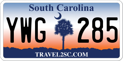 SC license plate YWG285