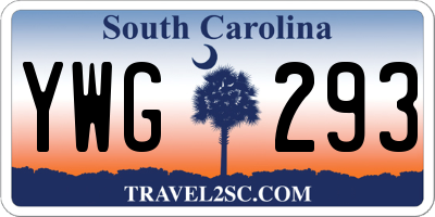 SC license plate YWG293