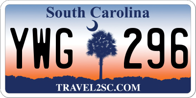 SC license plate YWG296