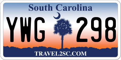 SC license plate YWG298