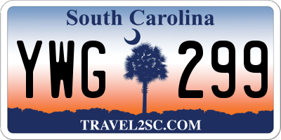 SC license plate YWG299