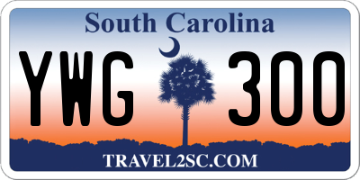 SC license plate YWG300