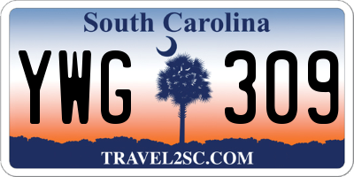 SC license plate YWG309