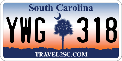 SC license plate YWG318