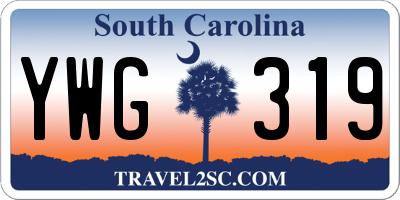SC license plate YWG319
