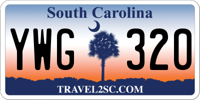 SC license plate YWG320