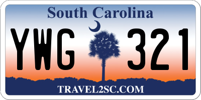SC license plate YWG321