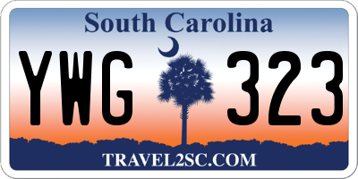 SC license plate YWG323