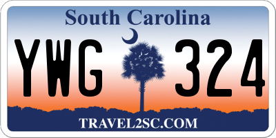 SC license plate YWG324