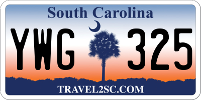 SC license plate YWG325