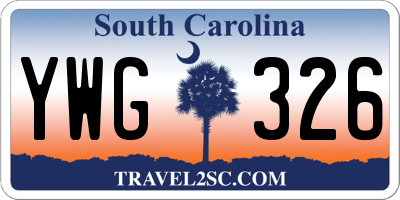 SC license plate YWG326
