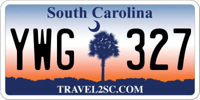 SC license plate YWG327