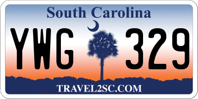 SC license plate YWG329