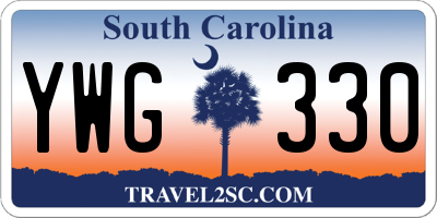SC license plate YWG330