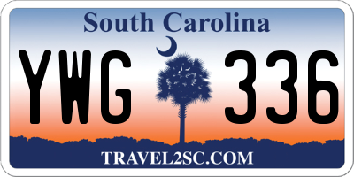 SC license plate YWG336