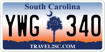 SC license plate YWG340