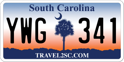 SC license plate YWG341