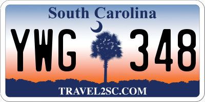 SC license plate YWG348