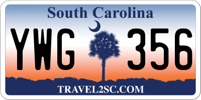 SC license plate YWG356