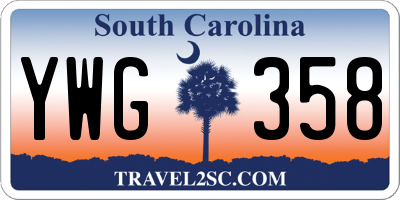 SC license plate YWG358