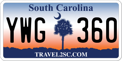 SC license plate YWG360