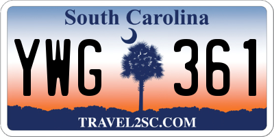 SC license plate YWG361