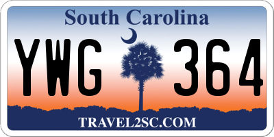 SC license plate YWG364