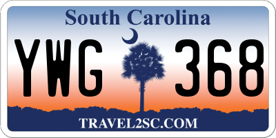 SC license plate YWG368